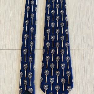 Elegant Chanel Blue Tennis Racket Tie